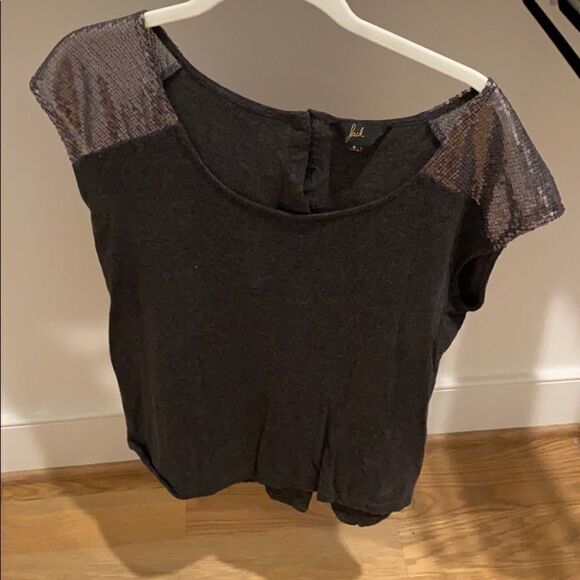 Jack sequin gray tee - Picture 1 of 5